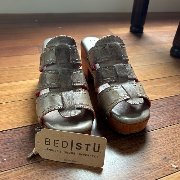 BedStü Gray Wedges Women’s leather - Picture 3 of 6